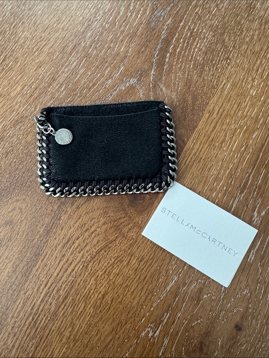 Stella McCartney Accessories - Authentic Stella McCartney Falabella Black Chain-Trim Card Holder